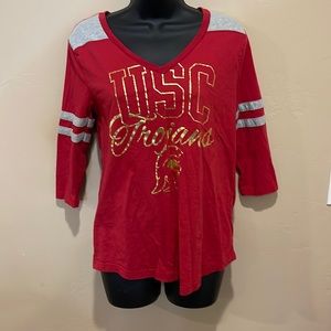 USC womens 3/4 sleeve t-shirt. Sz M